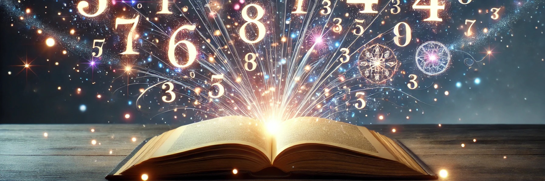 Book emitting magical numbers